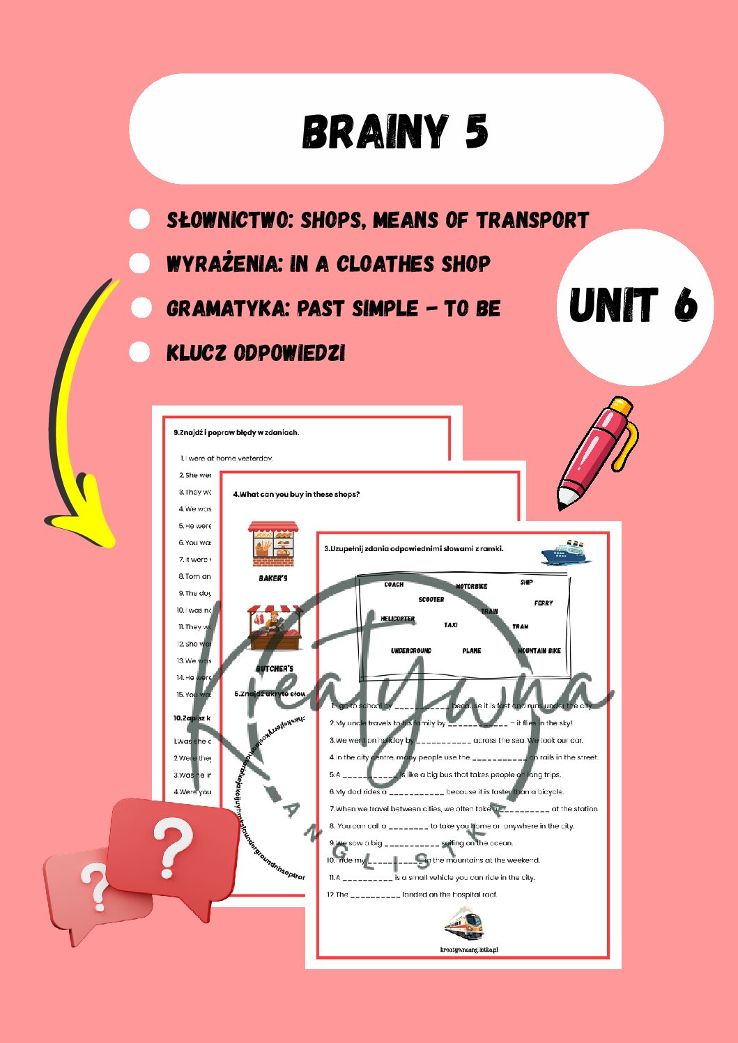 Brainy 5 Unit 6 Dodatkowe ćwiczenia