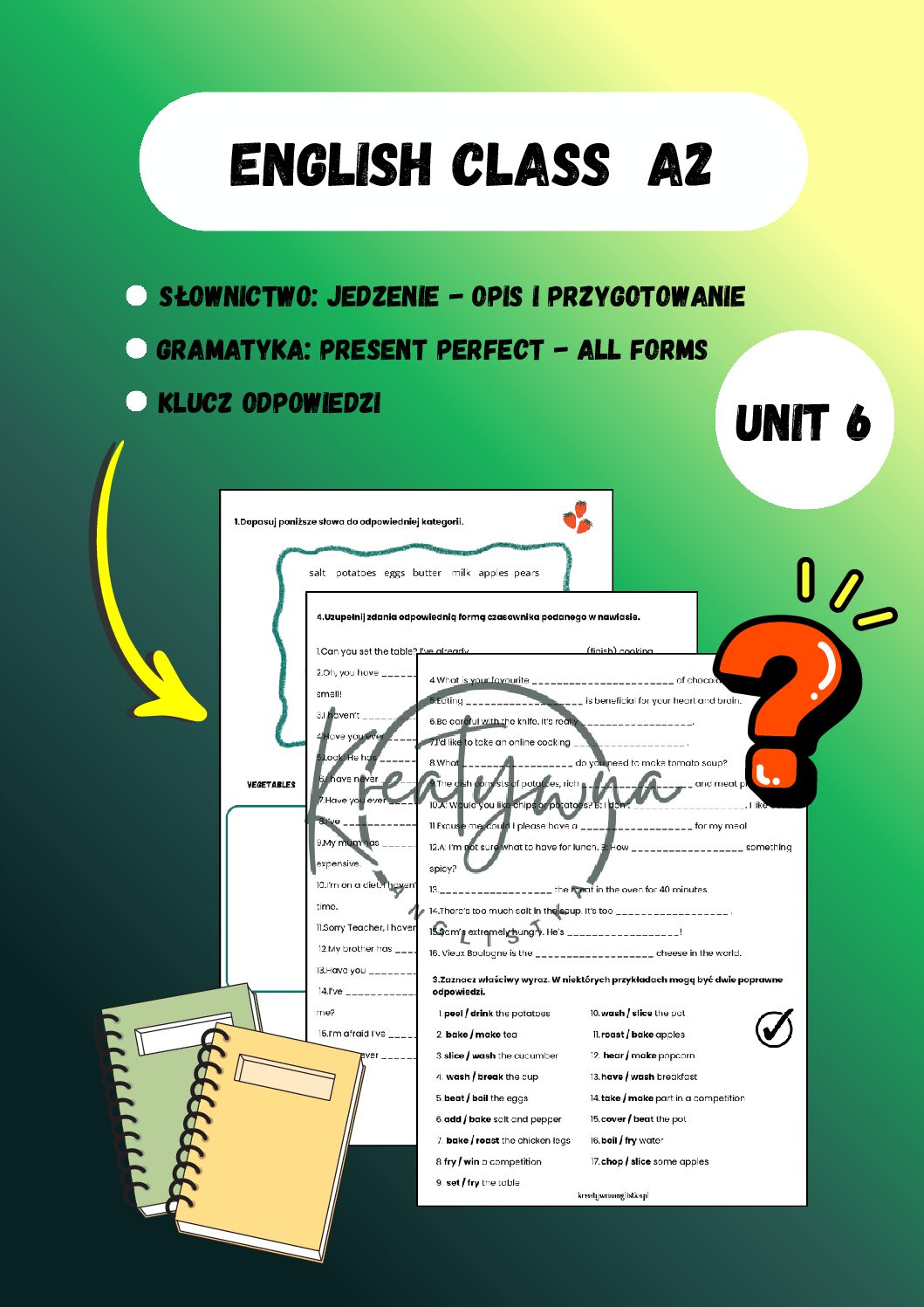 English Class A2 Unit 6 Dodatkowe ćwiczenia