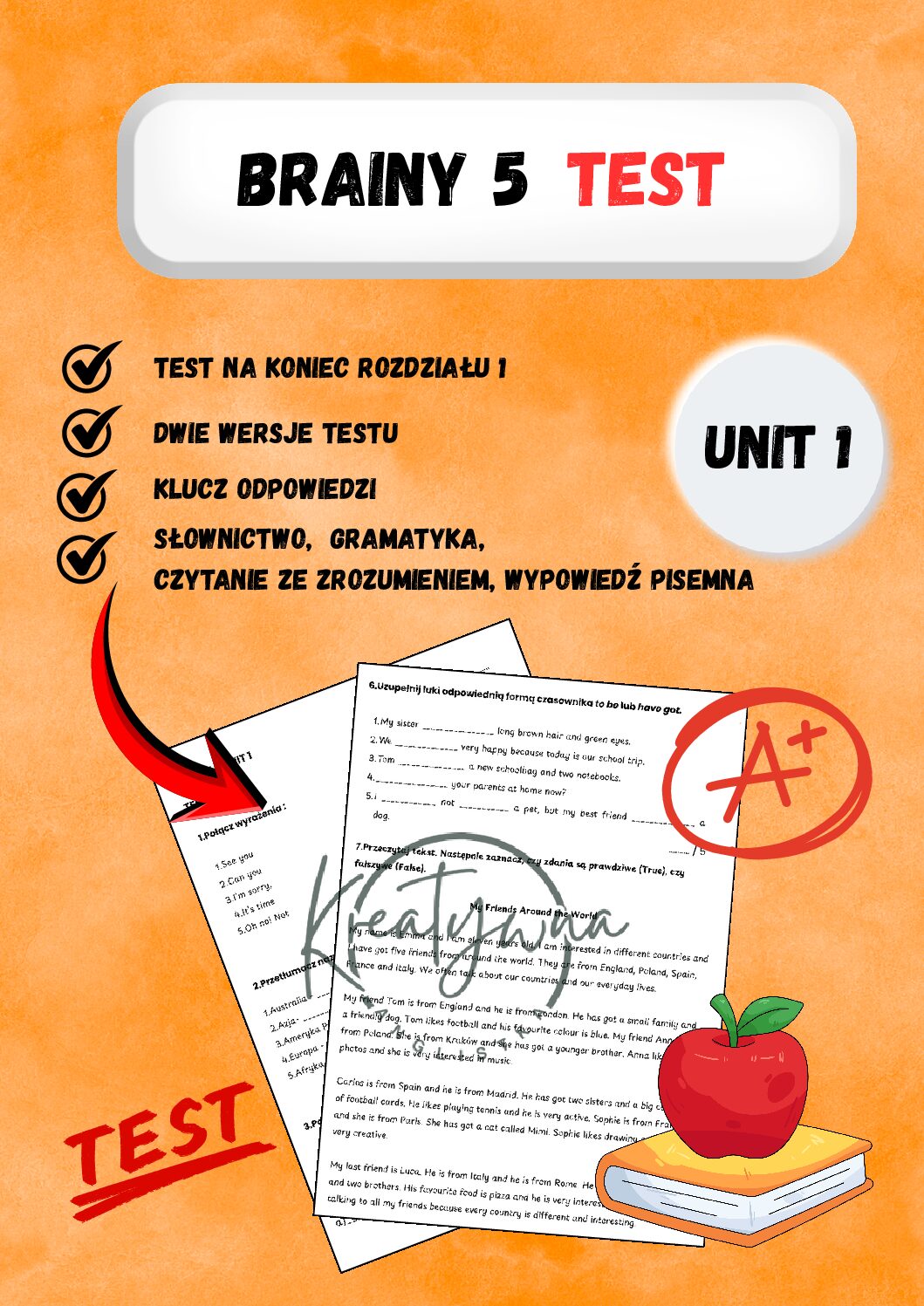 Brainy 5 Unit 1 TEST