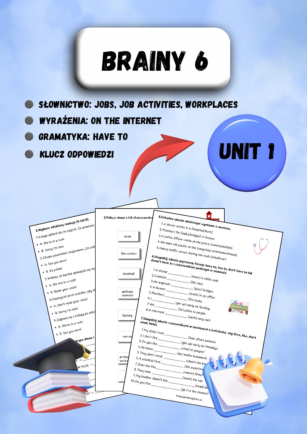 Brainy 6 Unit 1 Dodatkowe ćwiczenia