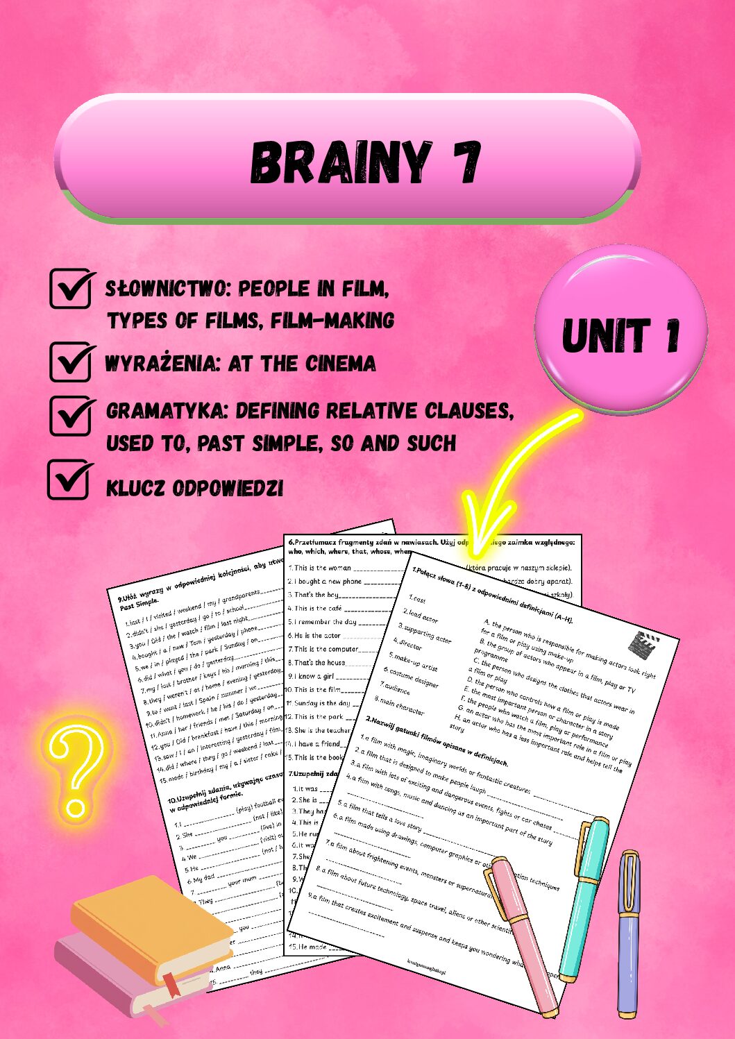 Brainy 7 Unit 1 Dodatkowe ćwiczenia