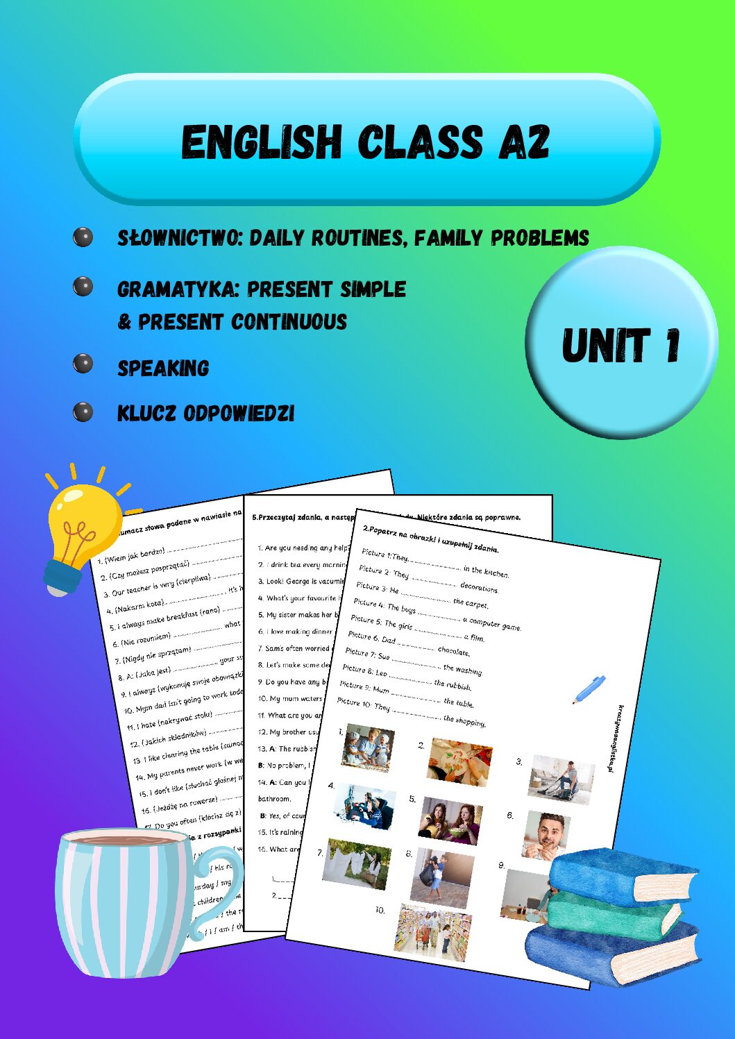English Class A2 Unit 1 Dodatkowe ćwiczenia