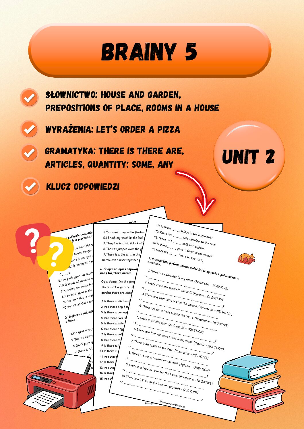 Brainy 5 Unit 2 Dodatkowe ćwiczenia