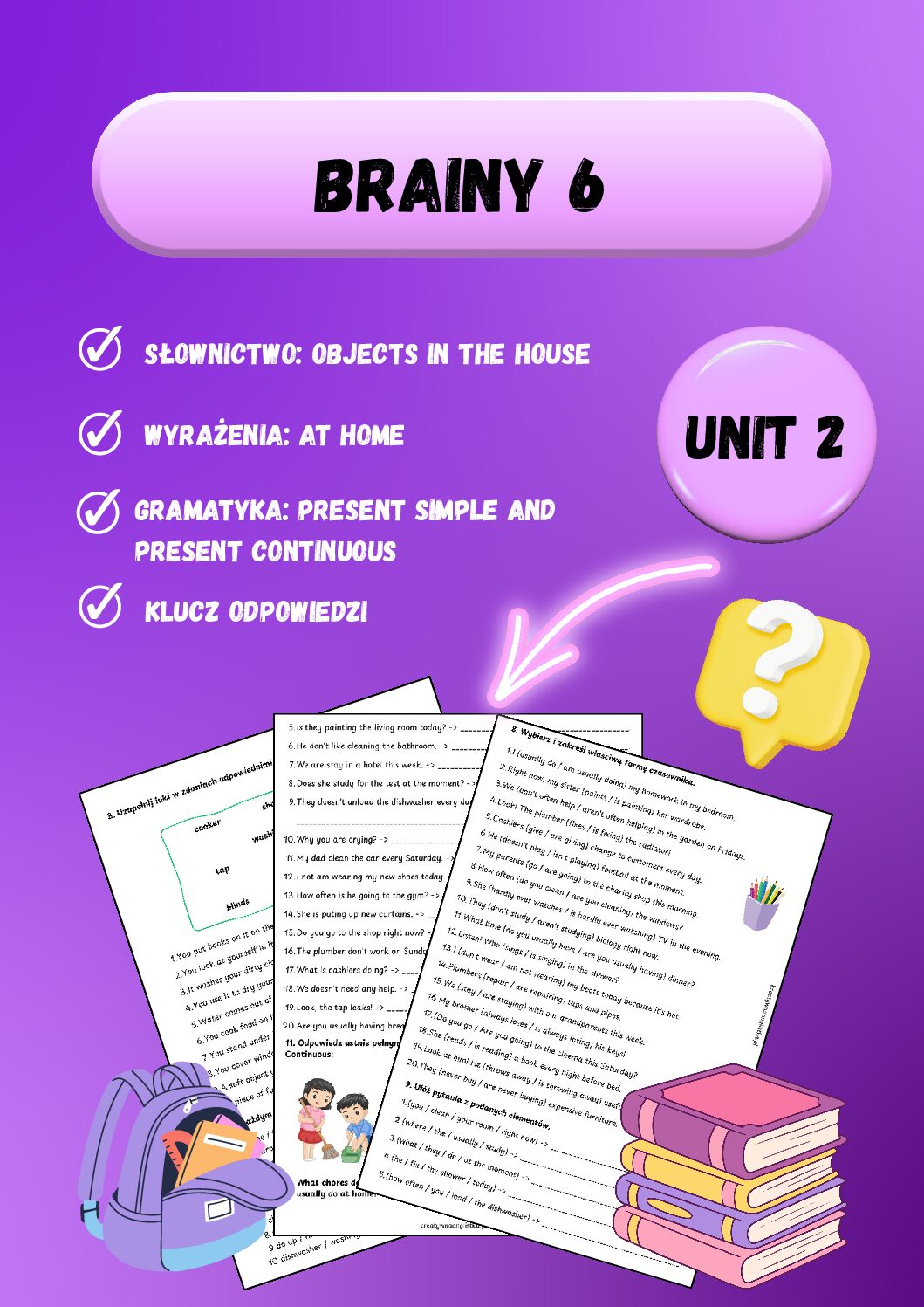Brainy 6 Unit 2 Dodatkowe ćwiczenia